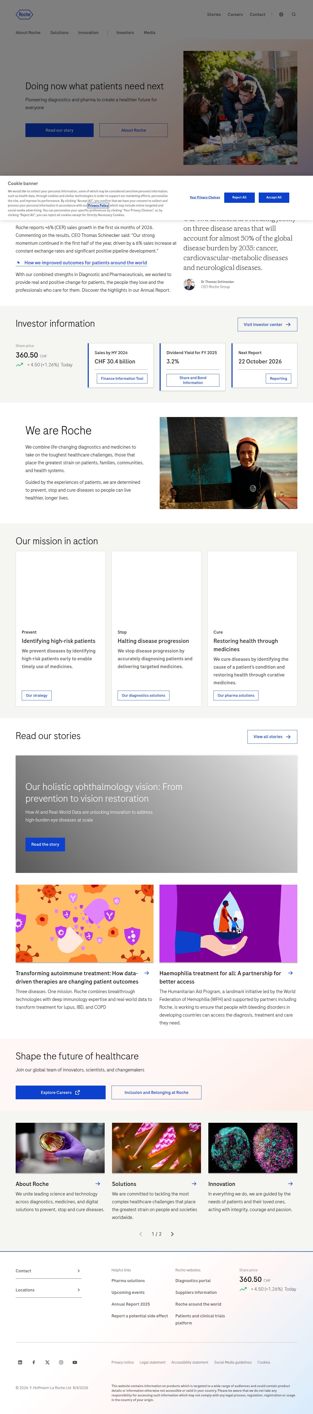 Roche's site as it was sampled