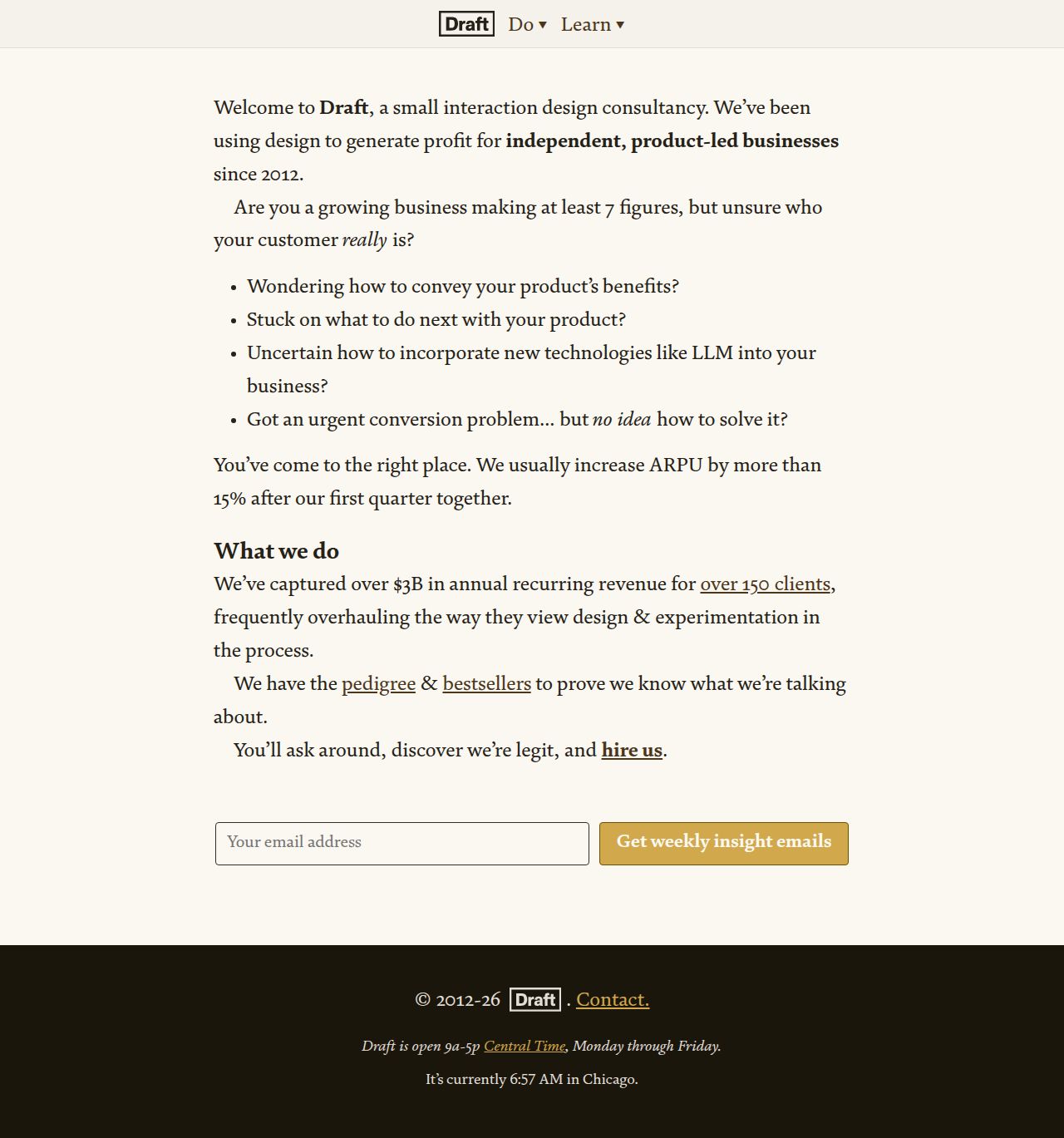 Draft: 15%+ More Revenue, but Also Fun at Parties's site as it was sampled