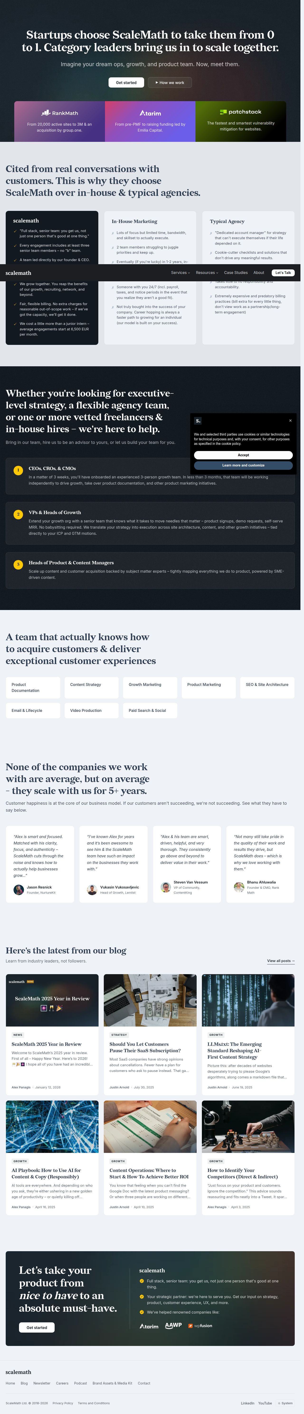 ScaleMath's site as it was sampled