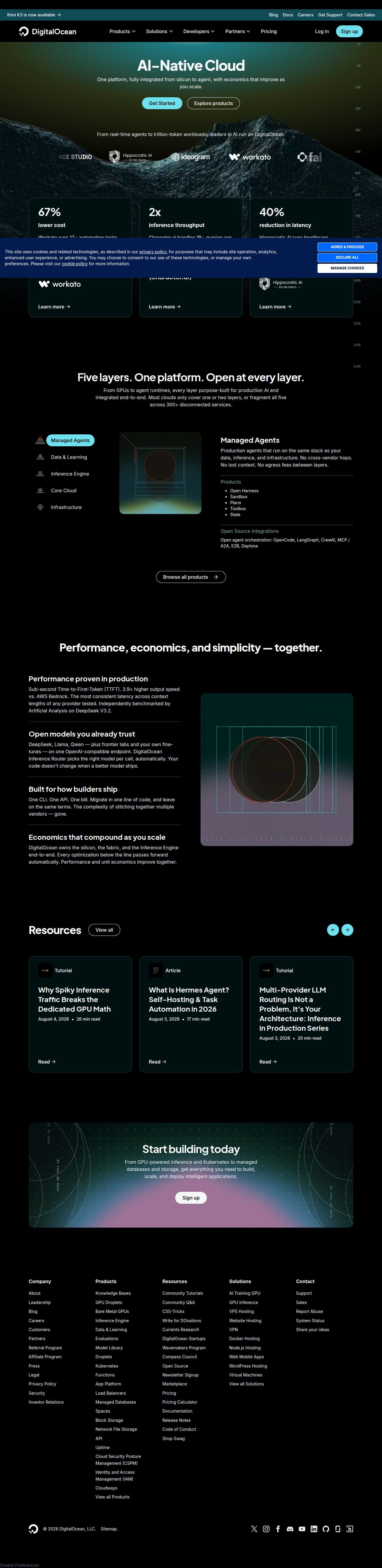 AI-Native Cloud's site as it was sampled