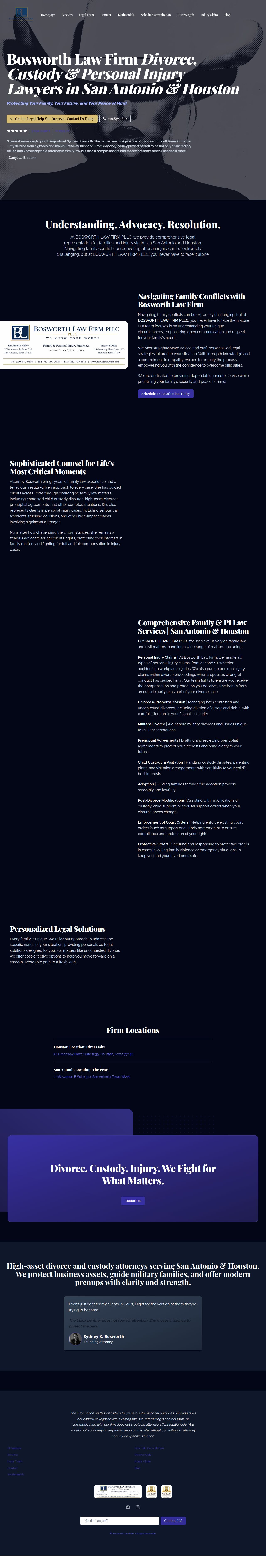 Bosworth Law Firm's site as it was sampled