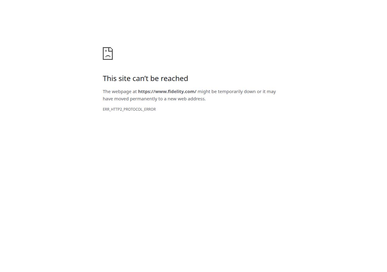 Fidelity Investments's site as it was sampled