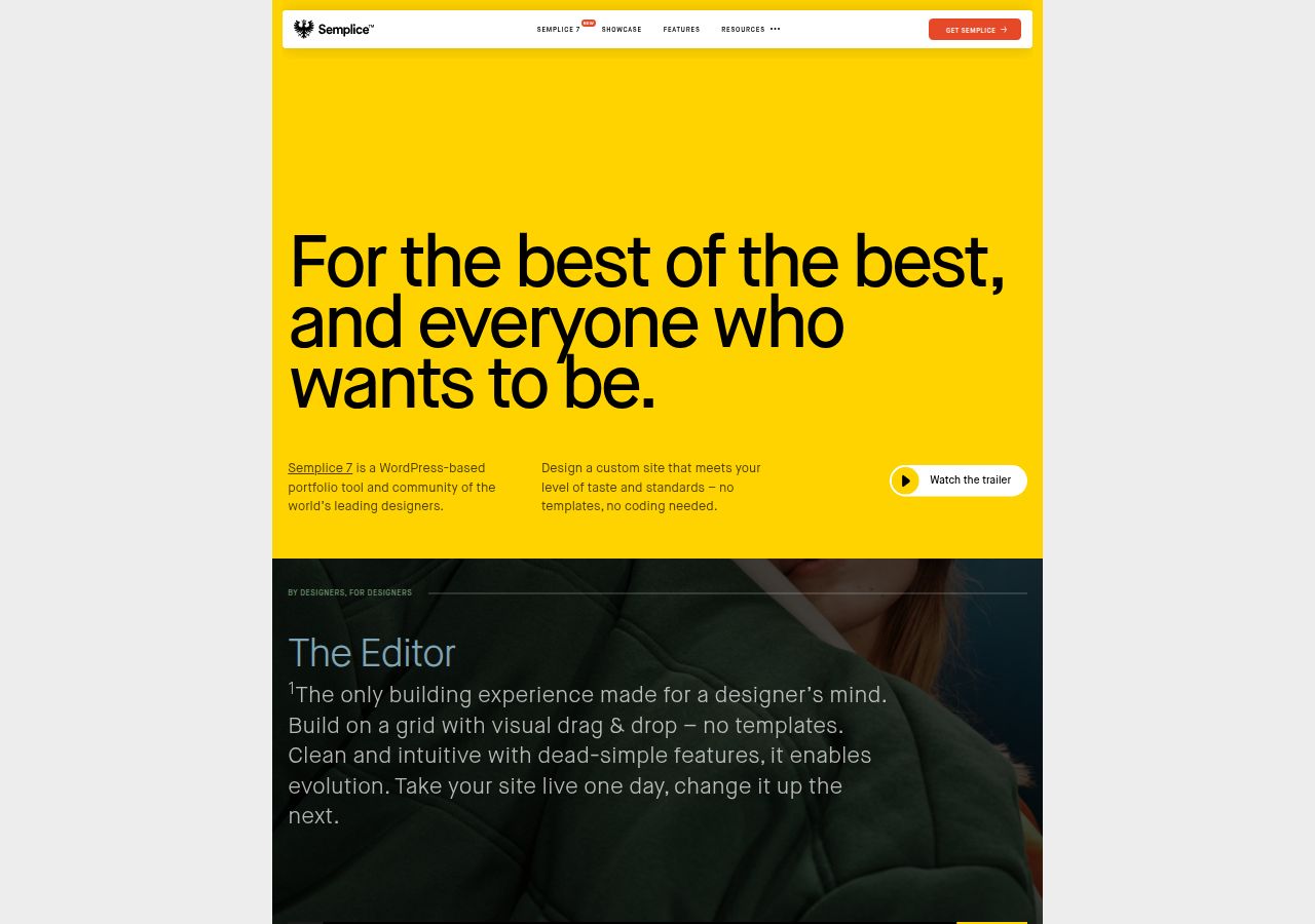 Semplice's site as it was sampled