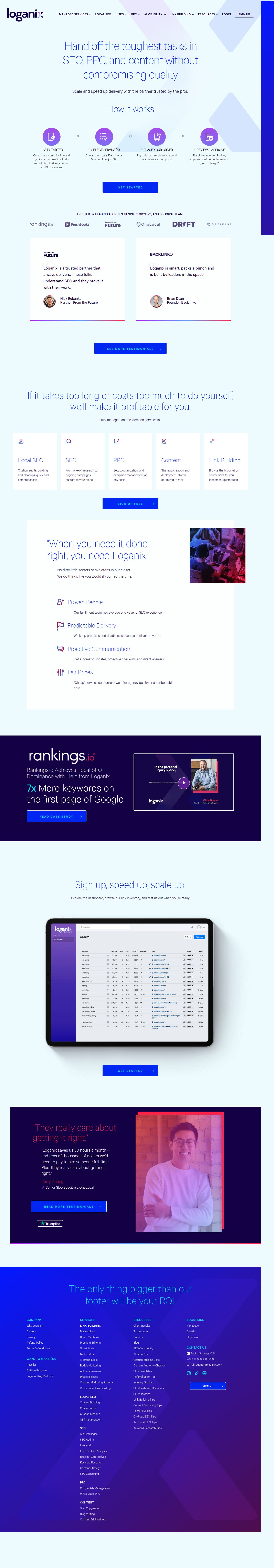 Loganix's site as it was sampled