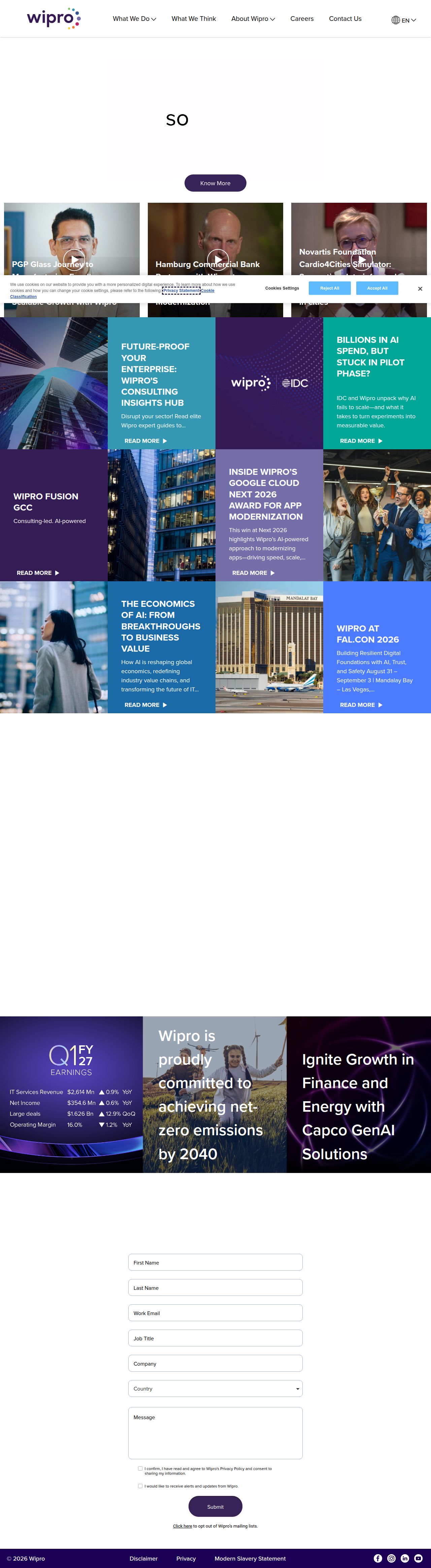 Wipro's site as it was sampled