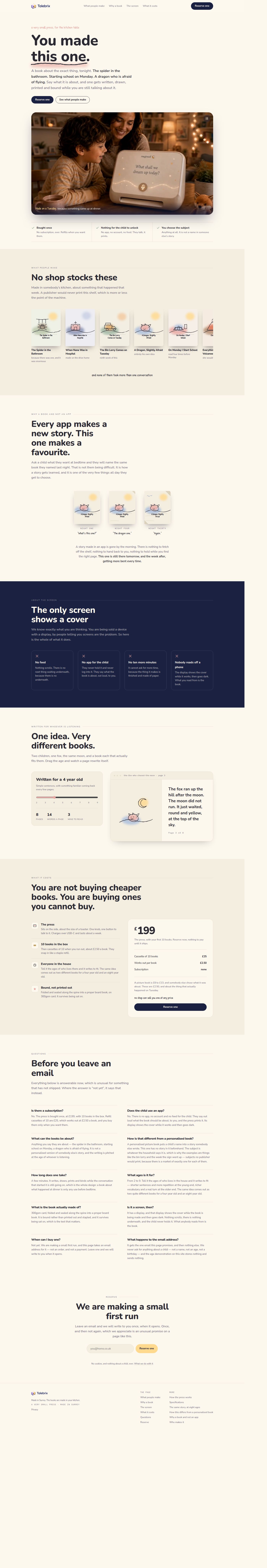 Talebrix's site as it was sampled